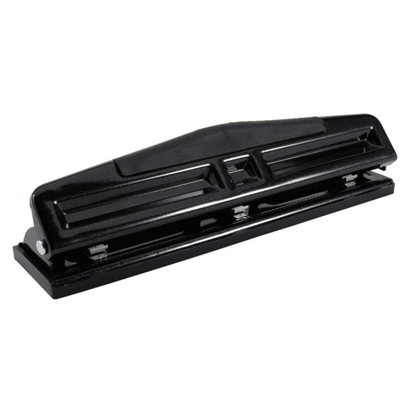 Office Depot(R) 3-Hole Adjustable Punch Black