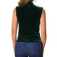 thumbnail image 3 of INSPIRAR CHIC Camisetas sin mangas de terciopelo con cuello de tortuga para mujeres M Verde, 3 of 6
