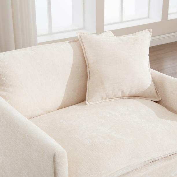 Muumblus Oversized Lounge Chair with Ottoman, Plush Cloud Accent Armchair for Living Room, Beige Chenille Muumblus Oversized Lounge Chair with Ottoman, Plush Cloud Accent Armchair for Living Room, Beige Chenille - Image 3