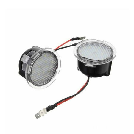 

OOKWE 2Pcs LED Under Side Mirror Puddle Light for Ford Edge Fusion Flex Explorer Mondeo Taurus F-150 Expedition