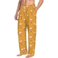 thumbnail image 2 of Uemuo Cute Popcorn Pattern Men's Wide Leg Palazzo Lounge Pants with Pockets Light Weight Loose Comfy Casual Pajama Pants-Medium, 2 of 9