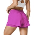 thumbnail image 4 of REDESS Athletic Shorts for Women Elastic Waistband with Liner and Pockets Gym Workout Yoga Running Shorts., 4 of 7