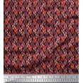 thumbnail image 1 of Soimoi Modal Satin Fabric Leaves Small Print Fabric by The Yard 42 Inch Wide, 1 of 3