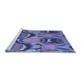 thumbnail image 2 of Ahgly Company Machine Washable Indoor Rectangle Abstract Blue Modern Area Rugs, 7' x 9', 2 of 4