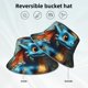thumbnail image 2 of Balery Adorable Blue Baby Dragon Sombreros para el sol para hombre y mujer, sombrero de pescador con UPF 50+, 2 of 6