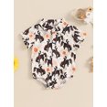 thumbnail image 2 of Suealasg Western Baby Boy Romper 3 6 12 18 Months Infant Boys Short Sleeve Horse Print Lapel Bodysuit Newborn Summer Jumpsuits Clothes, 2 of 7