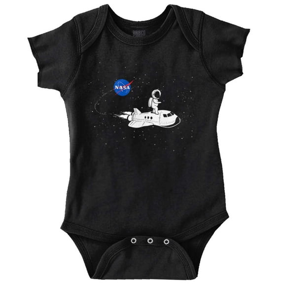 NASA Astronaut Space Shuttle Surfing Romper Boys or Girls Infant Baby Brisco Brands 12M