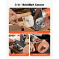 thumbnail image 2 of KFFKFF 3-in-1 Mini Belt Sander, 13" x 1.2" Sanding Belt, 2.75" Grinding & Polishing Wheel Combo, 7-Speed Adjustable with Forward/Reverse Control, 2 of 9