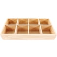 thumbnail image 1 of 1Pcs Pot Trays For Plants Wooden Beige Rectangular Grid Flowerpot Stand Modern Home Decor, 1 of 9