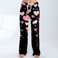 thumbnail image 2 of FrzhBrz Fun Pajamas for Women Valentines Day Printed Comfortable Drawstring Lounge Trousers Sleep Pj Bottoms, 2 of 5