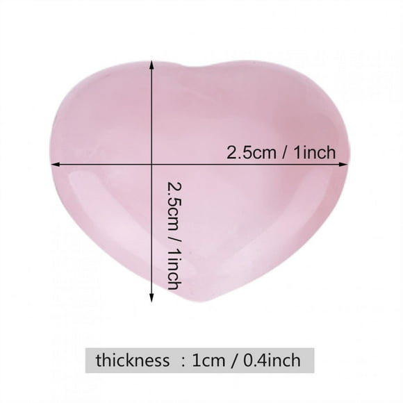 Fdit Pink Quartz, Pink Crystal,4pcs Rose Quartz Carved Heart-shaped Pink Crystal Healing Stone Semi-precious Gemstone Decor