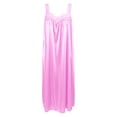 thumbnail image 3 of Women's Sleeveless Ice Silk Nightgown Loose Plus Size Sleep Dress Lace Trim Breathable Cooling Summer Nightshirt Lightweight Casual Lounge Homewear Comfortable for Women, 3 of 3