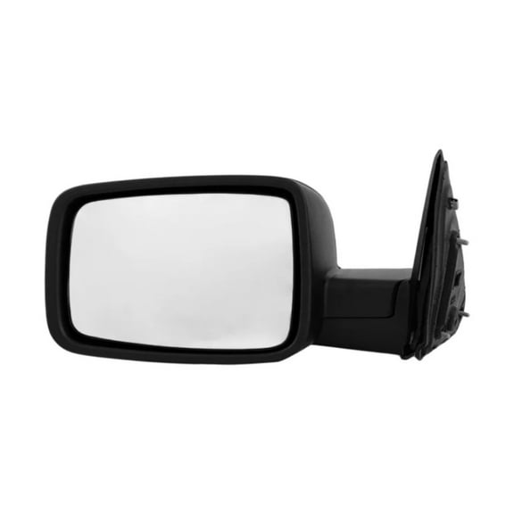 For Dodge Ram 1500 2009 2010 Door Mirror Driver Side | Manual Adjust | Non-Heated | Manual Folding | Textured Black | Replacement For CH1320308 | 55372069AH, 55372069AF