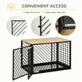 thumbnail image 4 of PawHut Furniture Style Dog Crate Cleaning Tray, Small Medium Pet Indoor Black, 4 of 9