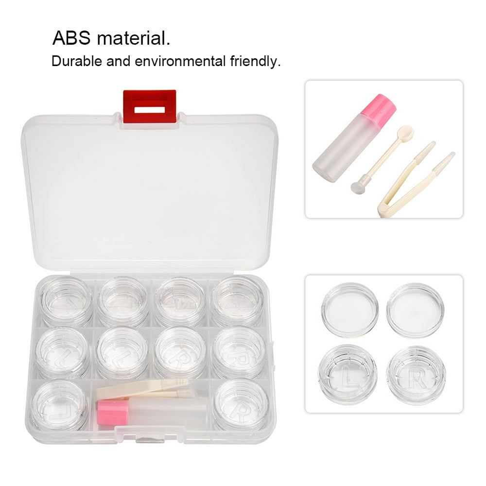 Mgaxyff 5 Pairs Transparent Contact Lenses Storage Box Colorful Contact