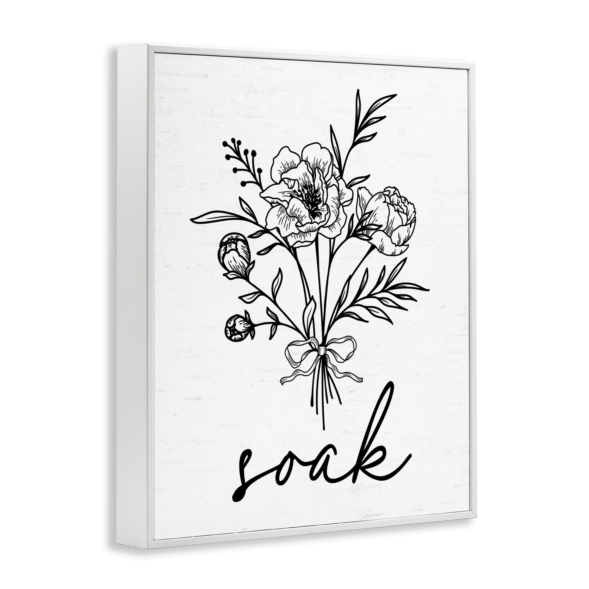 Bathroom Herb Soak White Framed Giclee Art, design by Lettered and Lined
