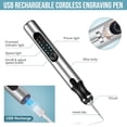 thumbnail image 2 of HOTROSE Electric Engraving Pen with 37 Bits, USB Rechargeable Cordless Engraving Machine, Portable DIY Rotary Engraver for Jewelry Wood Glass Stone Carving (Black), 2 of 7