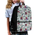 thumbnail image 3 of Uourmeti Ice Hockey Player Pattern Backpack, Large Storage School Backpack 17 Inch Personalized Student Bookbag for Outdoor Travel, 3 of 6