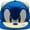 Blue, variant on USP-73839-C Sonic The Hedgehog Embroidered Face Snapback Hat, One Size