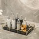 thumbnail image 2 of Estante de baño Organizador de cosméticos Organizador de encimera para cosméticos de baño Negro dorado, 2 of 8
