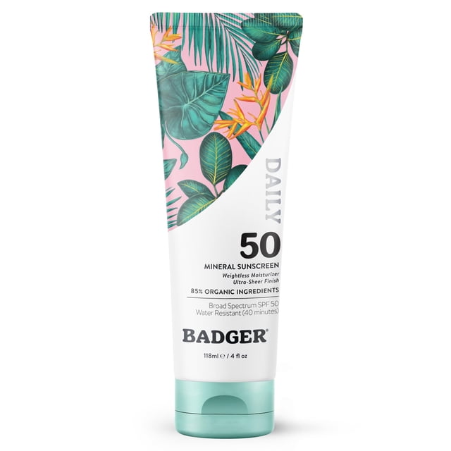 Protector solar Badger SPF 50 Mineral Orgánico 118 ml Vegano
