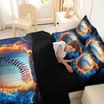 thumbnail image 4 of Erosebridal Baseball Sport Theme 7 Pieces Bedding Comforter Set,Boys Ball Game Full Bedding Set For Ball Lovers,Reversible, 4 of 7
