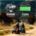 thumbnail image 5 of 36V Electric 500W Motor 4‑Wheeler with Front & Rear Suspension, IVFJFV Electric 4‑wheel Off‑Road Deep‑Tread Tires & Safety Warning Flag & Bright LED Headlights,Green, 5 of 9