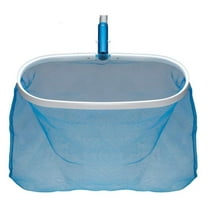 Aluminum Pool Leaf Rake Skimmer Net - Deep Mesh Bag for Swimming Pool Cleaning - 125010B - Ocean Blue