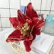 thumbnail image 3 of Adornos navideños Lylong de 33 cm con purpurina de flor de Pascua para colgar en el árbol de Navidad, color rojo, 3 of 8
