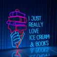 thumbnail image 2 of C-craft Transform Your Living Room with a Neon Ice Cream & Books Sign A Must Have Wall Decor, 2 of 4