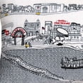 thumbnail image 3 of 24" White New Orleans Daylight Skyline Lumbar Decorative Pillow, 3 of 5