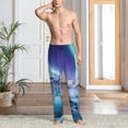 thumbnail image 2 of Saiise Night At Lake Aurora 1 Print Mens Pajama Pants for Men,Mens Lounge Pants,Funny Gifts for Men,Men's Pajama Bottoms-X-Large, 2 of 6
