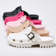 thumbnail image 2 of 2024 nuevos tacones zuecos para mujer EVA sandalias caladas zapatos de calle chanclas ocio plataforma tacones cuadrados zapatillas modernas, 2 of 6