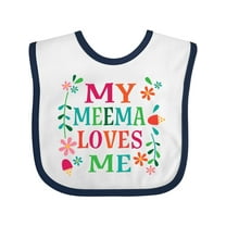 Inktastic My Meema Loves Me Girls Girls Baby Bib