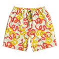 thumbnail image 3 of Uemuo Snake Pattern Men's Swim Trunks Hawaiian Beach Bathing Suit Swimsuits Beach Quick-Dry Shorts with Pockets-Small, 3 of 9