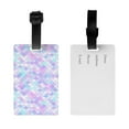 thumbnail image 2 of Luggage Tags for Suitcases, Rainbow Scales Leather Bag Luggage Tags ID Label Tags Privacy Protection Travel Bag Labels, 2 of 6