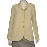 LAUREN RALPH LAUREN Vincent Silk/Linen Jacket Blazer, Light Wheat (X-Small)