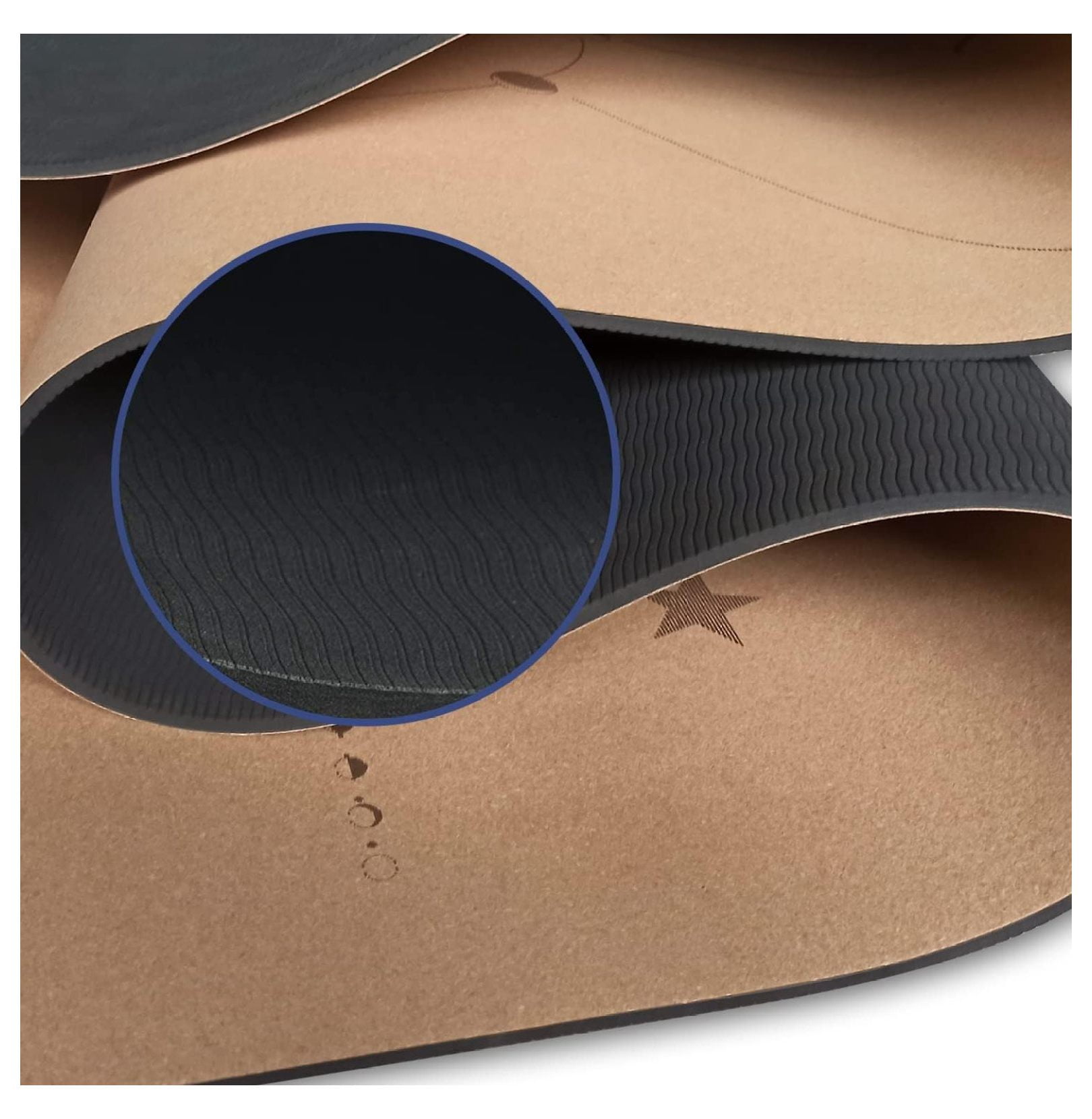 Cork Yoga Mat 6mm Thick - Non Slip Yoga Mat with Alignment Lines, Eco Friendly TPE Foam, Pilates Mat for Hot Yoga, Gym & Exercise - Includes Carrying Bag & Resistance Band