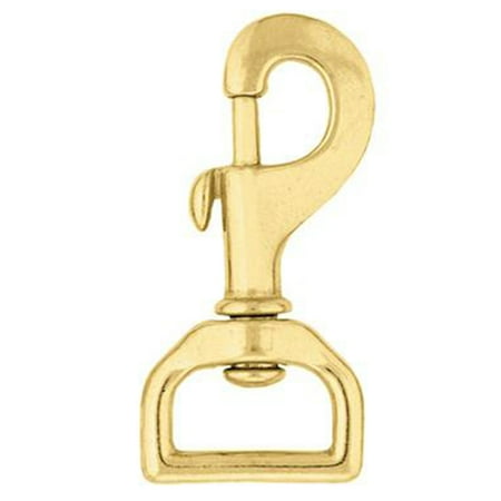 

71AI 4 Pack 1 In. X 3 In. Hilason Swivel Eye Bolt Snap Clip Hooks Solid Brass