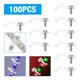 thumbnail image 2 of Kit de abrazaderas de plástico para cables tipo R, clips de sujeción para cables de montaje con tornillos de nailon con paquete de 100 tornillos para gestión de cables, 2 of 5