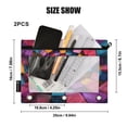 thumbnail image 3 of Funny Illusion Geometric Falling Sensation 2 Pack Pencil Pouch for 3 Ring Binder Smooth Zipper Folders with Pockets Clear Window Pencil Case, 3 of 6