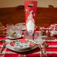 thumbnail image 4 of Festive Reindeer Wine Bottle Cover 1Pc Cloth Gnome Design Soft Secure Fit Decorative for Standard Wine Bottle Holiday Celebration Christmas Party Home Bar Dining Room, 4 of 4