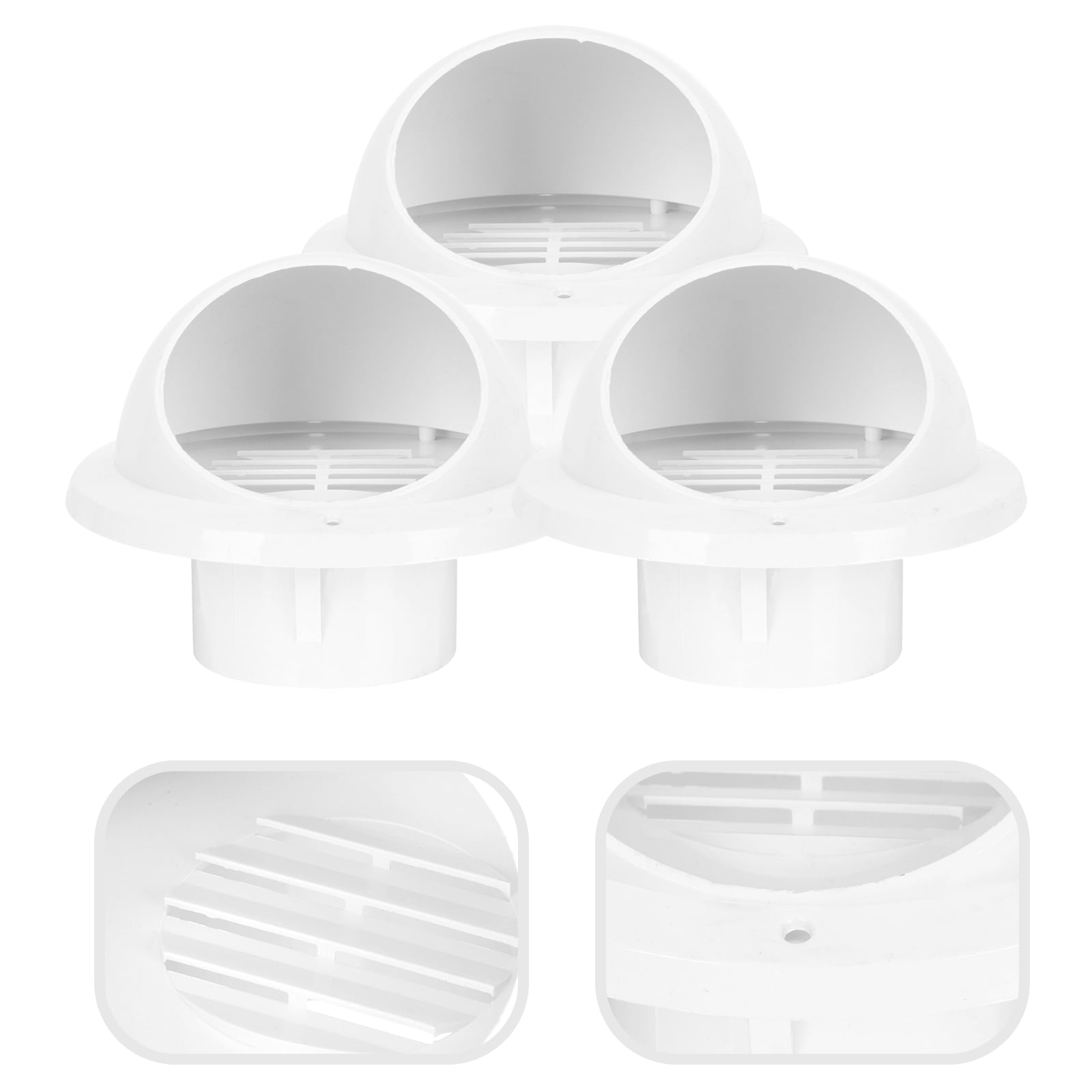 ZEHUANYU 10 Pcs Round Exhaust Grilles External Extractors Wall Dryer Vents Plastic Vent Covers