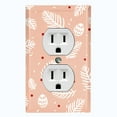 thumbnail image 1 of Metal Light Switch Plate Cover Festive Rosemary Cranberry Leaves Pink XMS004, 1 of 13