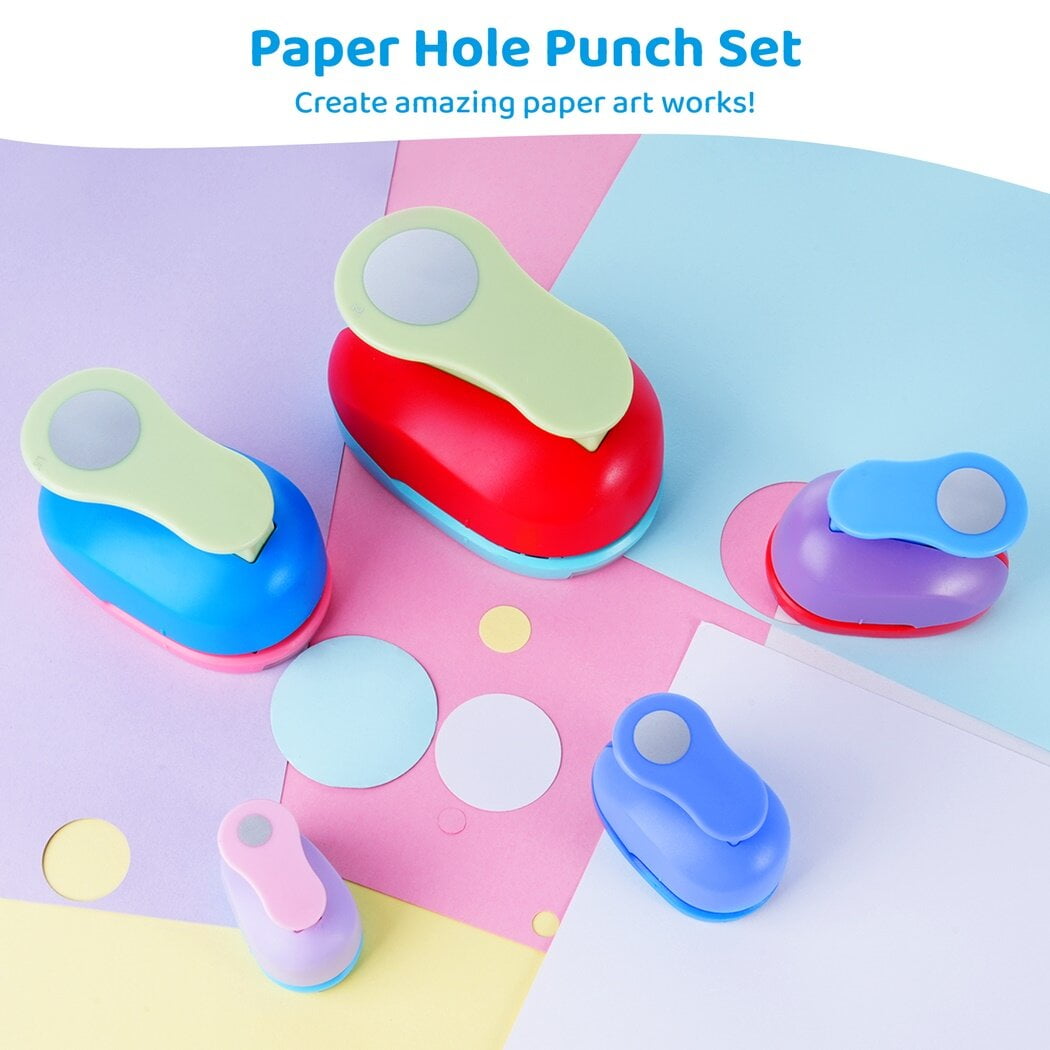 HKKYO PK-051015Circle Circle Punch, Circle Paper Punch, Circle Hole Punch, Craft  Punch Shape Hole Puncher, Paper Punches for Crafting, 3 PCS Circle Pu
