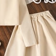 thumbnail image 6 of Two Piece Outfits,Girls Outfits Sets Casual Long Sleeve Coat and Pleated Skirt Comfortable Loose Fit Daily Wear Outdoor Play Party Dresses,Toddler Girl Outfits,White,8-9 Years, 6 of 9