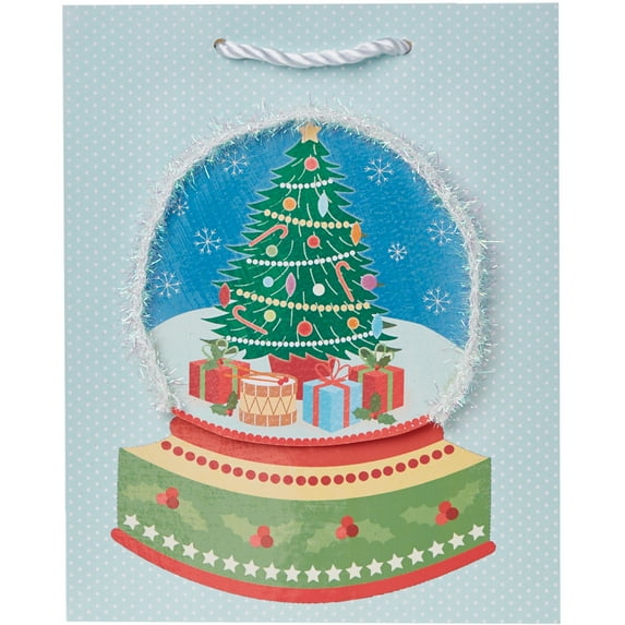 Jillson & Roberts Medium Gift Bags, Snowglobe (30 Pcs)