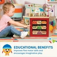 thumbnail image 5 of Battat CurioCity Wooden Activity Center Toy with 7 Sides and Bead Maze, Baby and Toddler  12 Months +, 5 of 10
