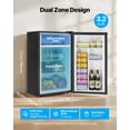 thumbnail image 2 of VEVOR Mini Fridge 3.2 Cu.Ft Single Door Compact Small Refrigerator Dorm Black, 2 of 9