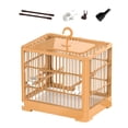 thumbnail image 3 of Jaula para pájaros loro, jaula de viaje para loros, plegable, fácil de limpiar, accesorios para mascotas, jaula para uso doméstico, casa para mascotas naranja, 3 of 8